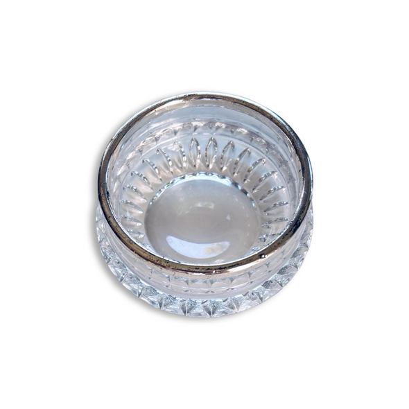 Vintage Deco Silver Rimmed Ashtray