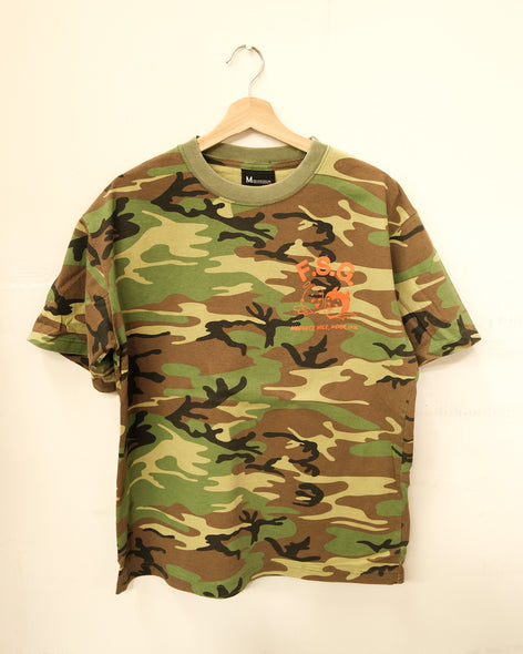 Never Evil Camo Tee - Safety Orange