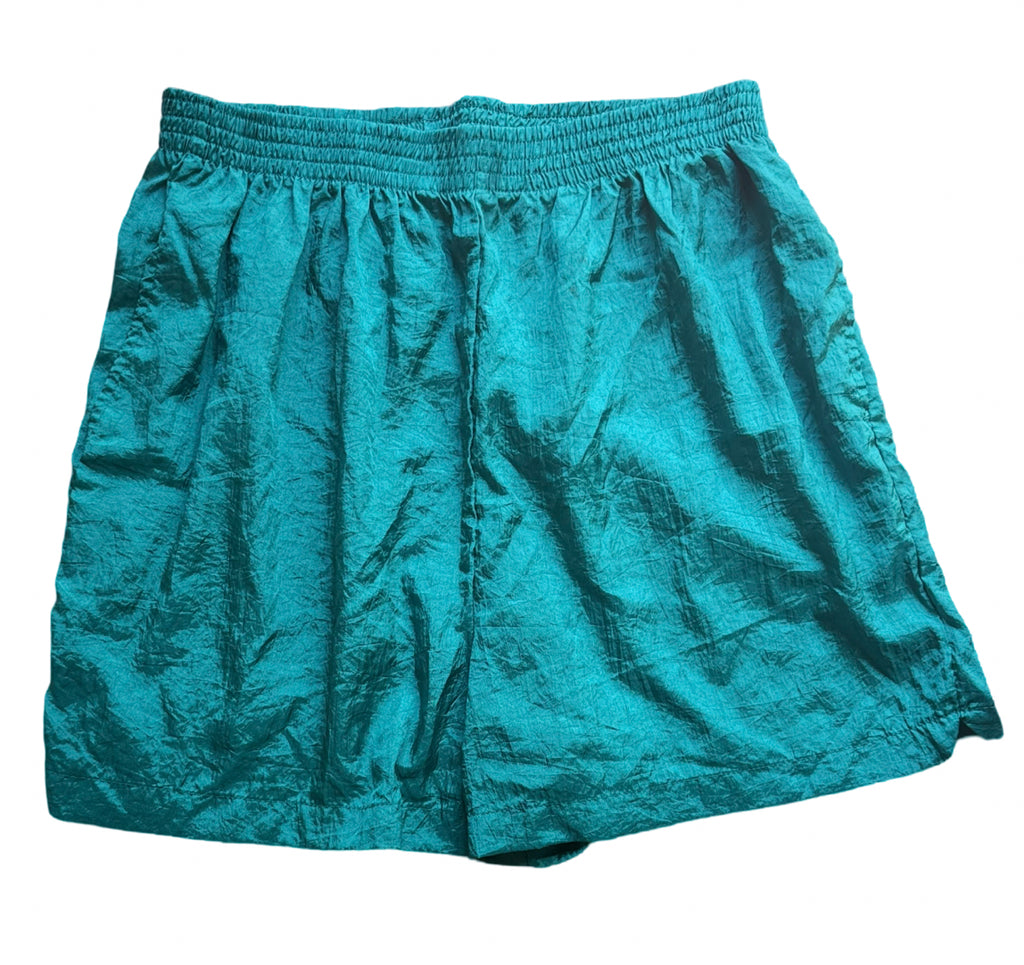 Vintage 80s Athletic Shorts - Teal