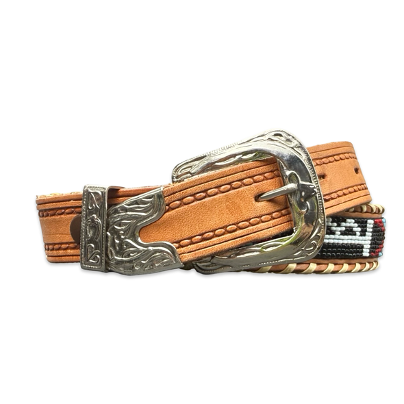 Vintage Southwestern Beaded Belt (26-30”)
