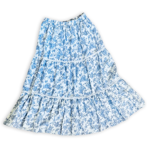 Boho Tiered Floral Skirt