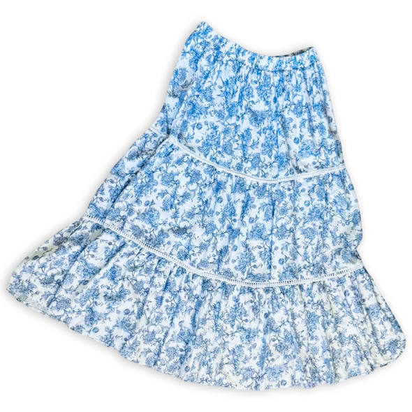 Boho Tiered Floral Skirt