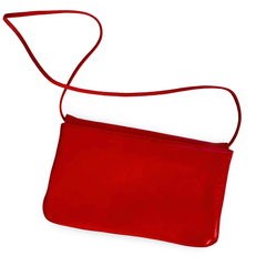 Vintage 80s Red Block Crossbody Bag