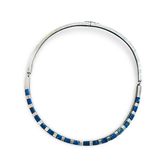 Vintage Lapis Lazuli Sterling Silver Necklace