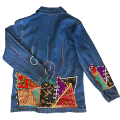 90s Denim Patchwork Jacket (M)