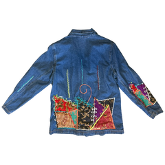 90s Denim Patchwork Jacket (M)