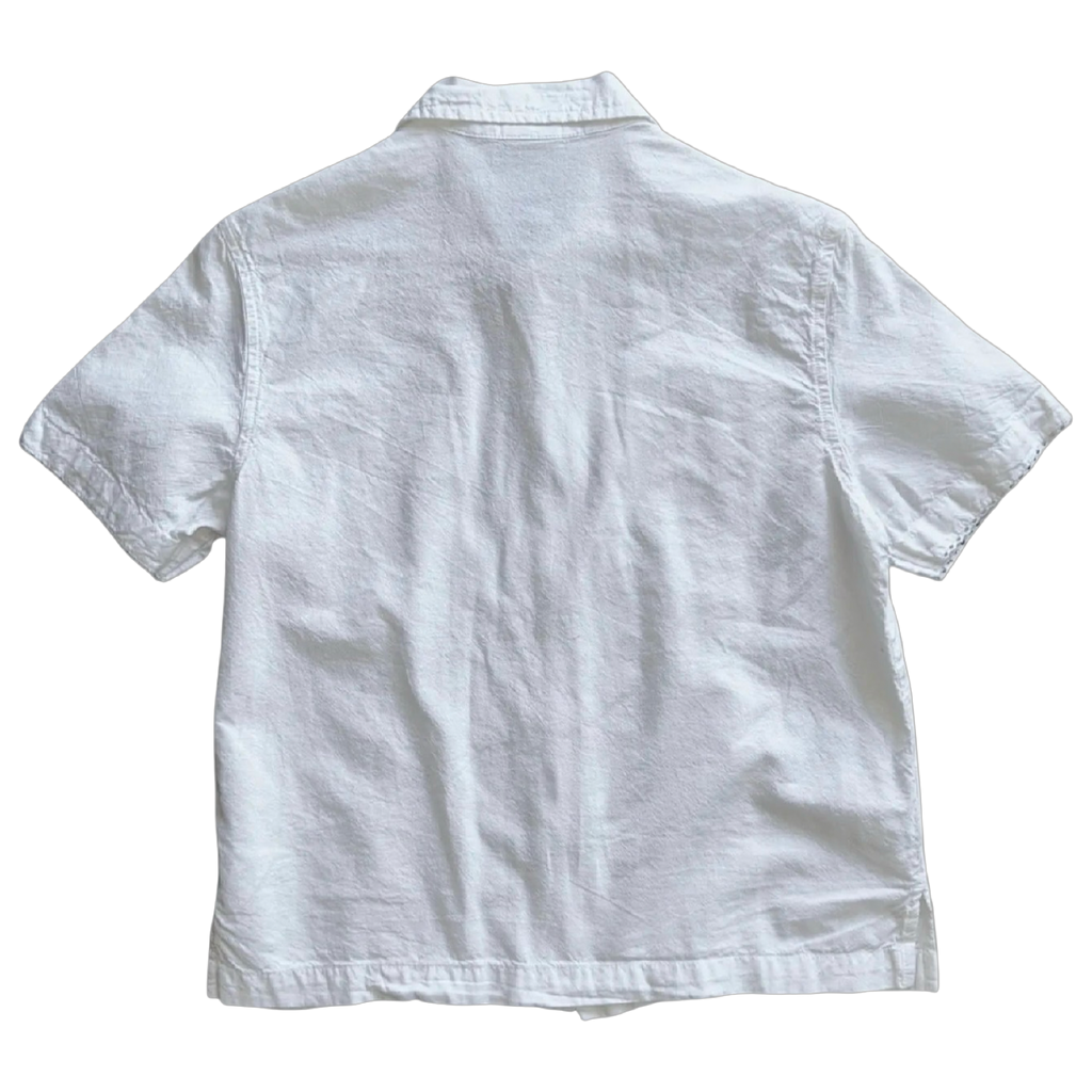 Vintage 90s White Embroidered Top (S)