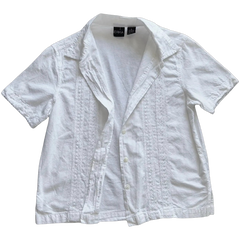 Vintage 90s White Embroidered Top (S)