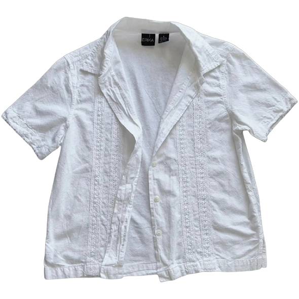 Vintage 90s White Embroidered Top