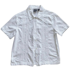 Vintage 90s White Embroidered Top (S)