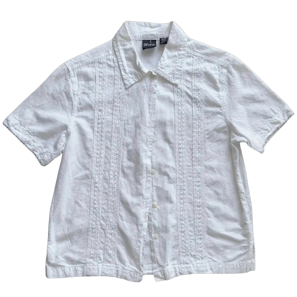 Vintage 90s White Embroidered Top