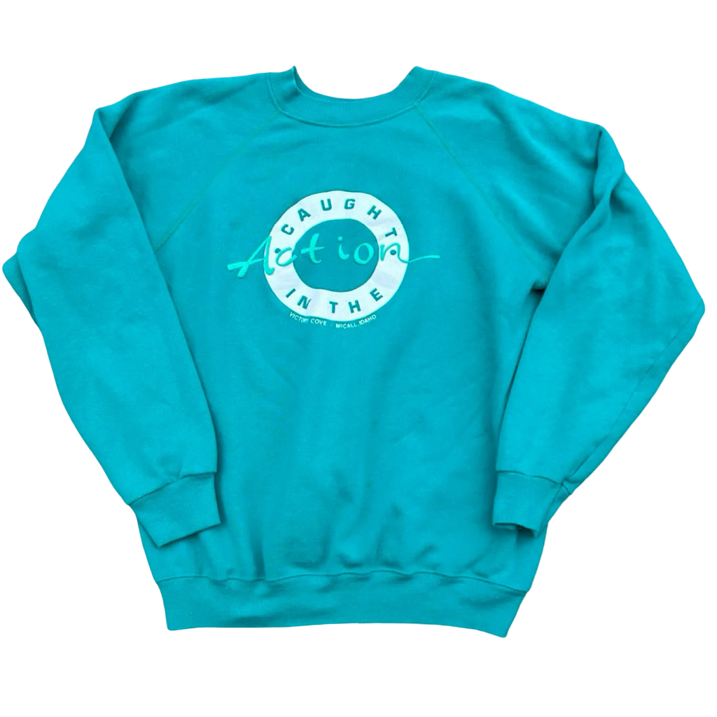 Vintage 80s Caught In The Action Crewneck