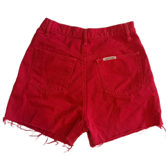 Vintage 90s London London Red Denim Shorts