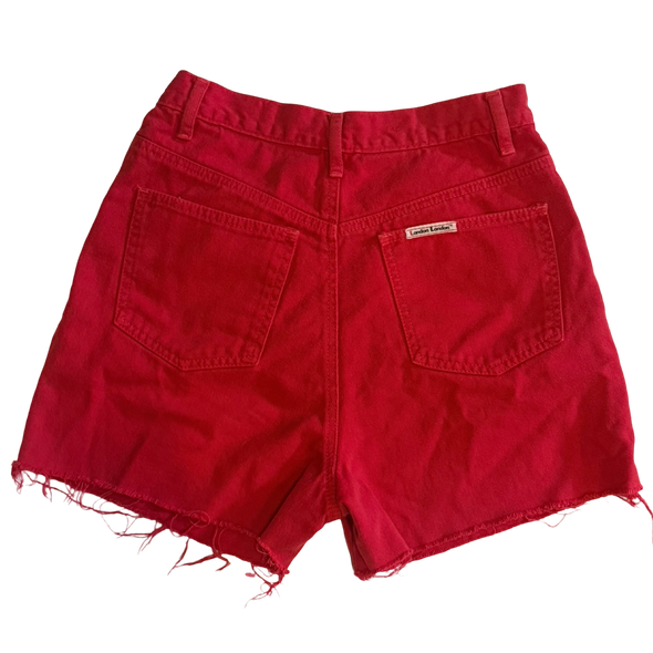 Vintage London London Red Denim Shorts
