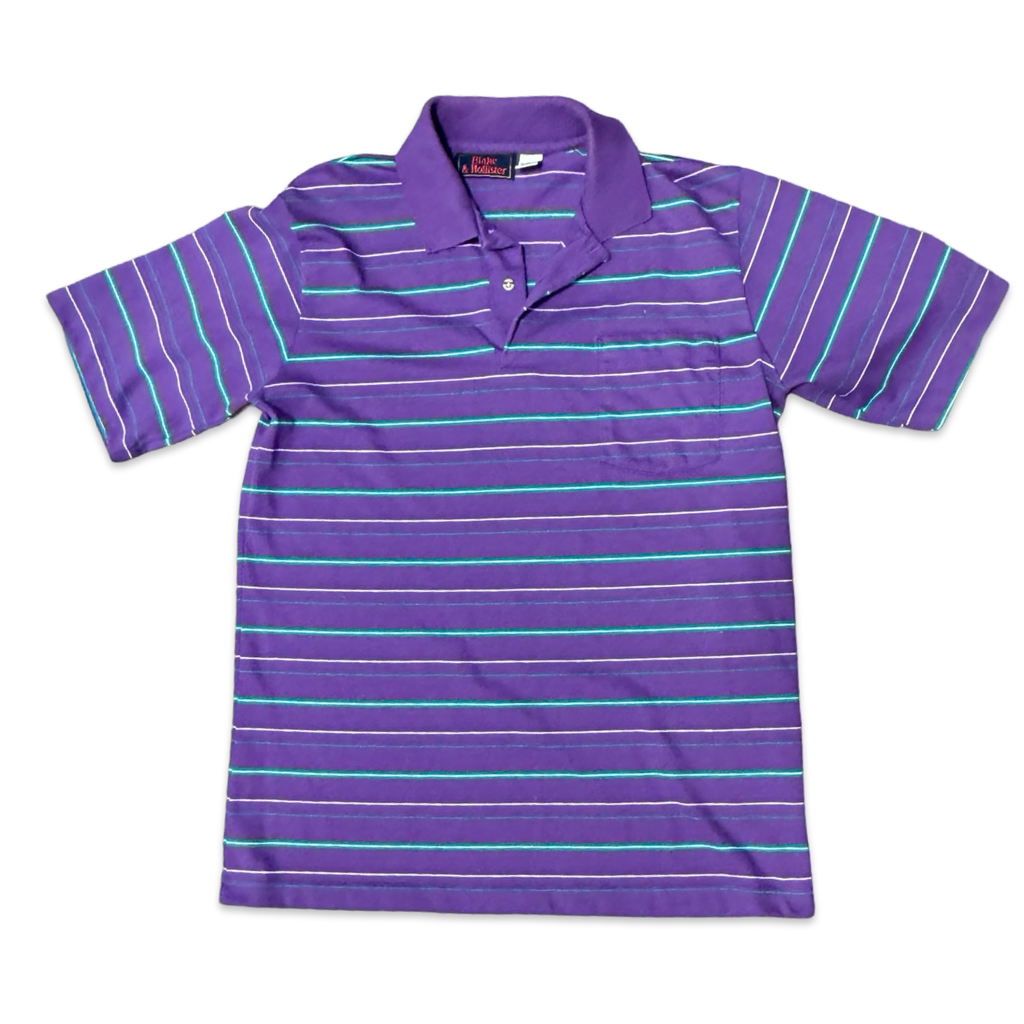 Vintage 80s Striped Pocket Polo