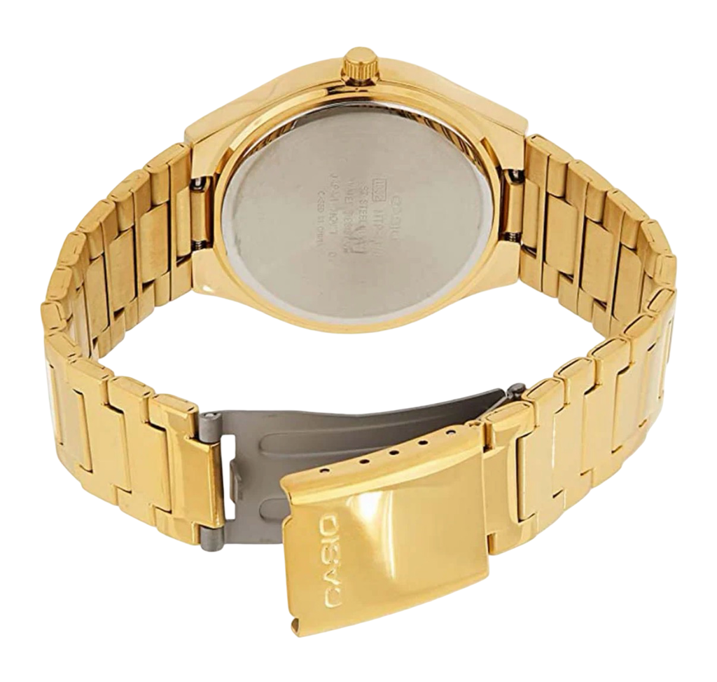Casio Unisex White Dial Gold Stainless Steel Band Quartz Watch