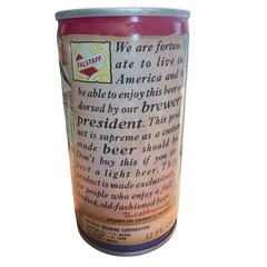 Vintage Falstaff George Washington Commemorative Pull Top Beer Can