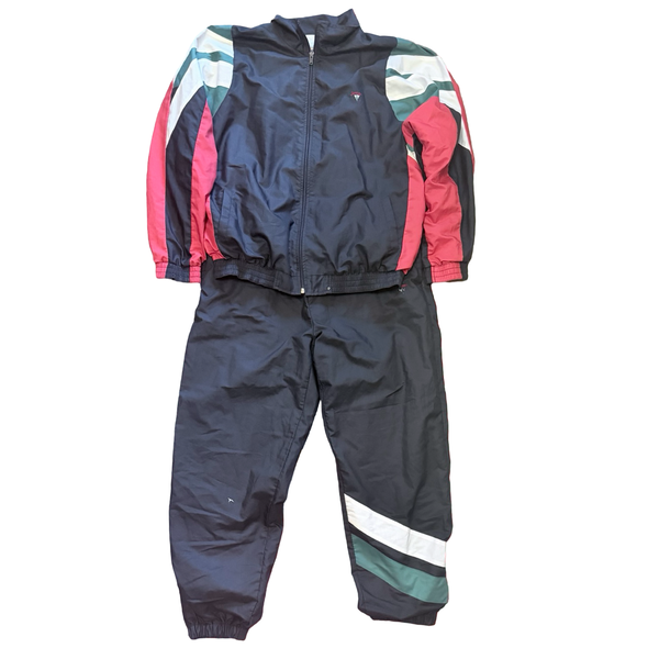 Vintage 90's Janzen Lined Nylon Colorblock Tracksuit (L)