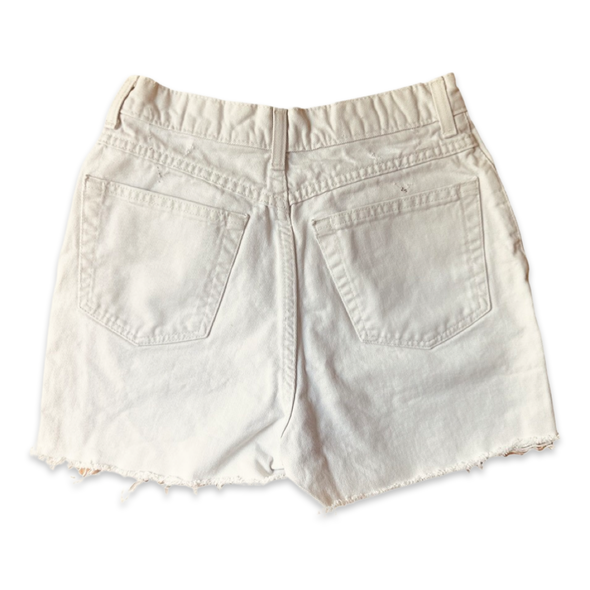 Vintage 90s Cream Denim Shorts