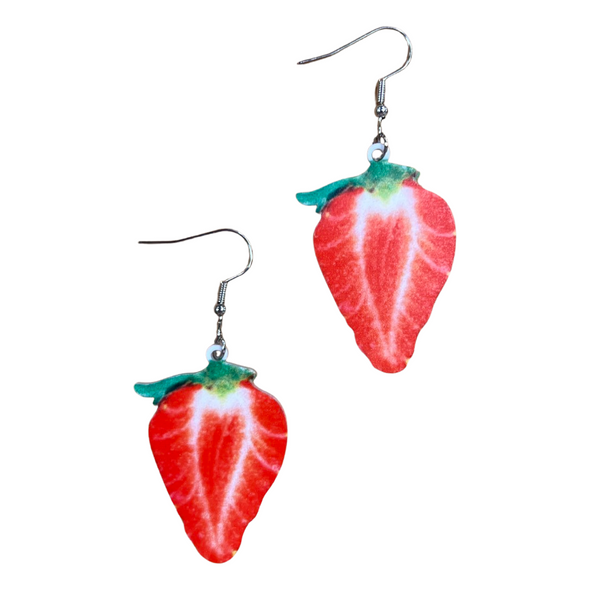 Juicy Juicy Earrings - Strawberries