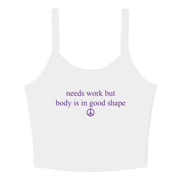 Needs Work Crop Tank - Ships Week of 7/13