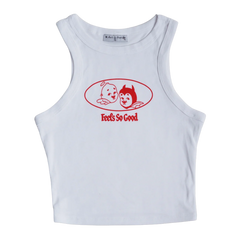 Never Evil Racer Tank - White - LAST CHANCE!