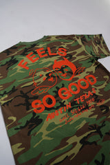 Never Evil Camo Tee - Safety Orange