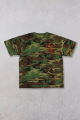 Never Evil Camo Tee - Safety Orange