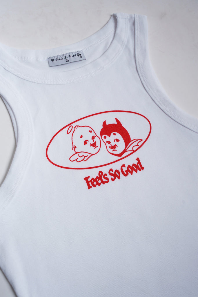 Never Evil Racer Tank - White - LAST CHANCE!