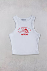 Never Evil Racer Tank - White - LAST CHANCE!
