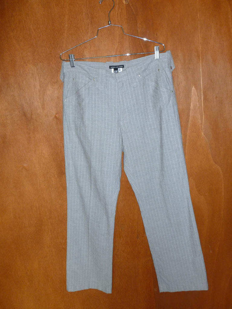 Versace Grey Pinstripe Trouser (34")