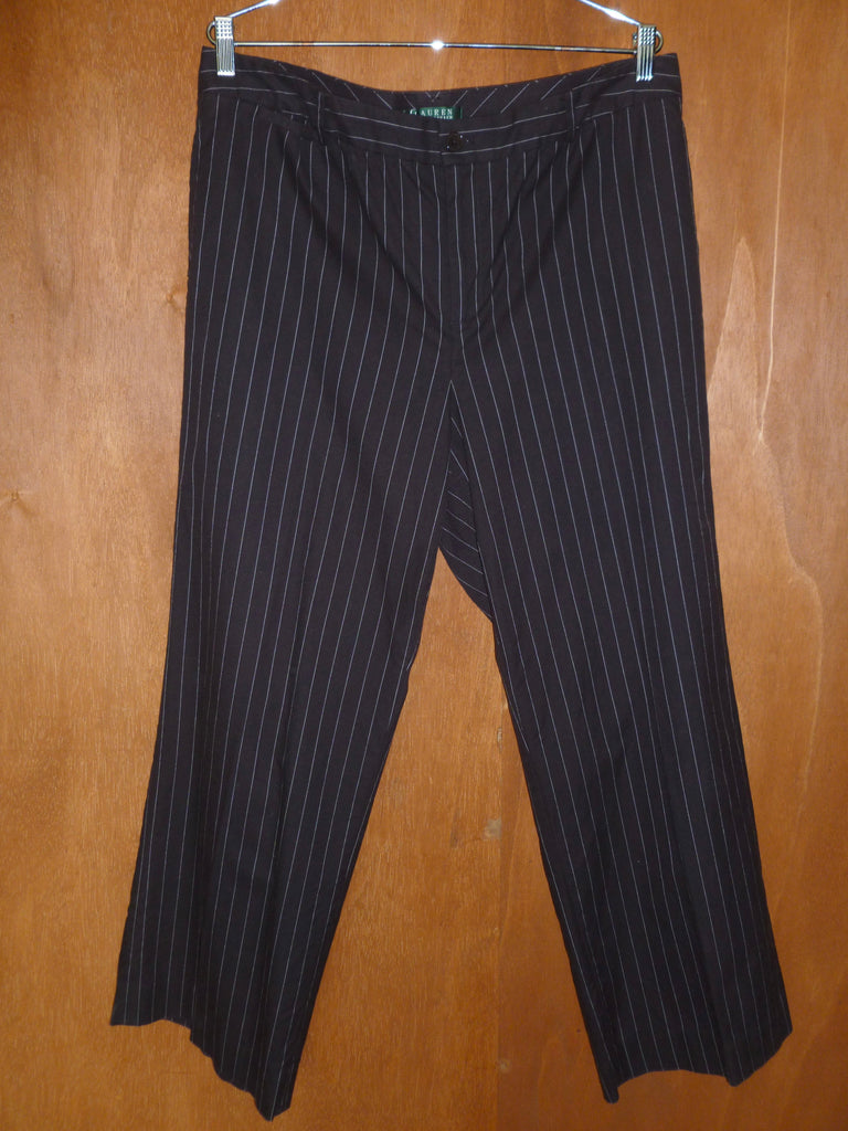 Ralph Lauren Chocolate Pinstripe Trouser (16)