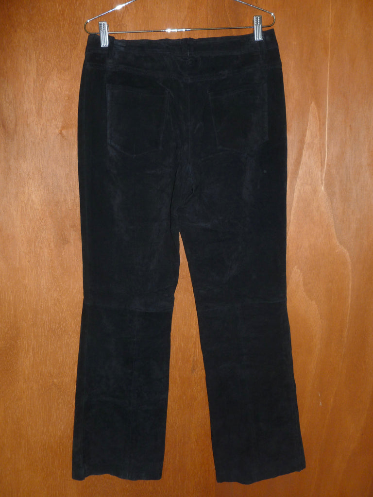 Black Bootcut Suede Pant (8)
