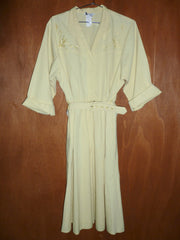 60s Butter Yellow Belted Dress (XL)