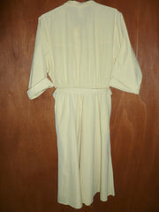 60s Butter Yellow Belted Dress (XL)