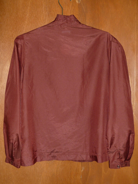 70s Rust Tuxedo Blouse (L)