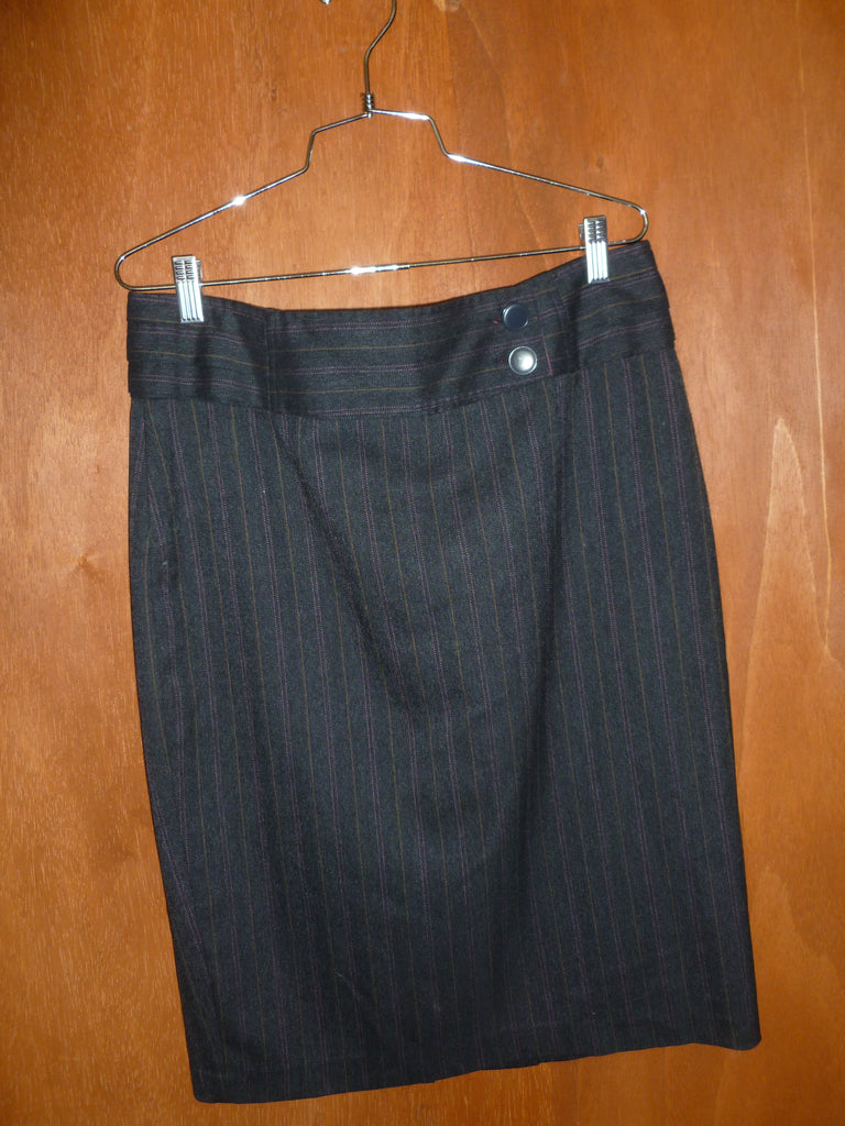 Pink Pinstripe Pencil Skirt (10)