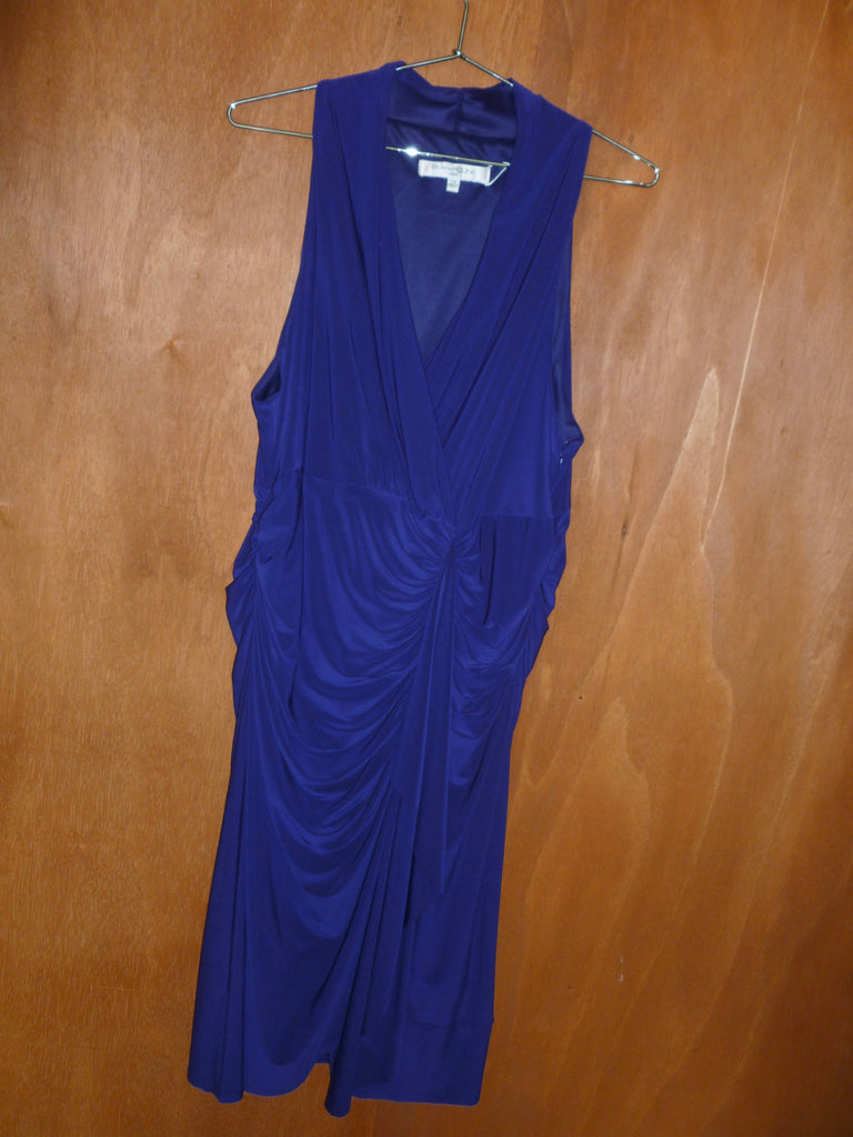 Eggplant Draped Sleeveless Dress (18W)