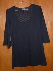 Cotton Eyelet Black Cover-Up