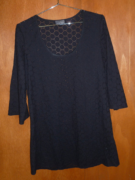 Cotton Eyelet Black Cover-Up