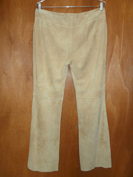 Camel Suede Bootcut Pants (12)