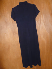 90s Plum Quarter-Zip Dress (L)