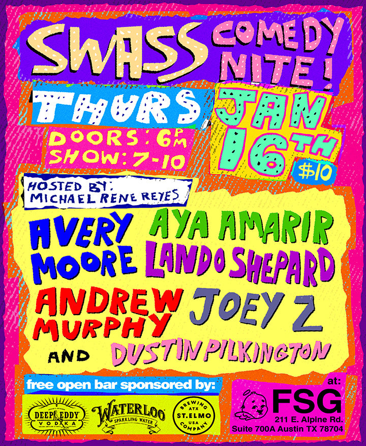 TICKETS: SWASS Nite Presents: Comedy Nite! January 16th