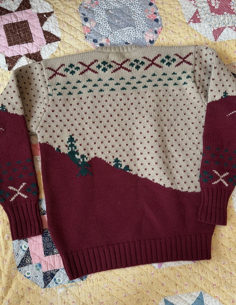 Vintage Polo Ralph Lauren Ski Knit pullover 100% Wool Sweater Size Extra Large