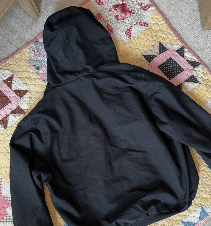 Carhartt Men's Black Hooded Thermal Lined Active Jacket J131, Size XL