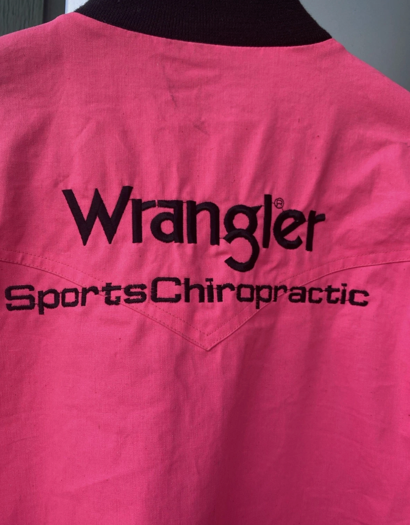 Wrangler Brushpopper Jacket Large Neon Pink Western Rare 90s Sports Chiropractic