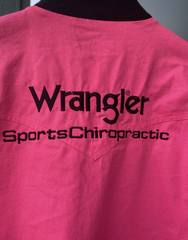 Wrangler Brushpopper Jacket Large Neon Pink Western Rare 90s Sports Chiropractic