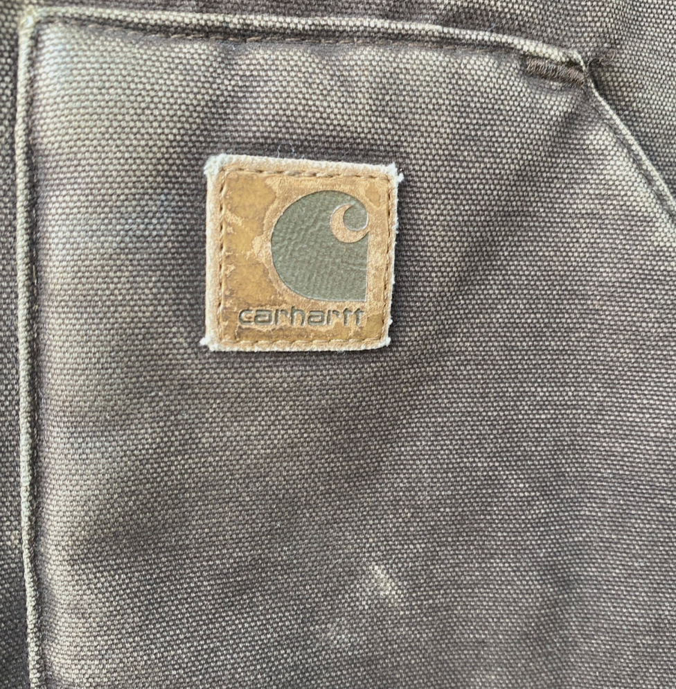 VTG Carhartt Vest 2XL Men's USA Union Brown Full Zip Quilt Lined Canvas V02 CHT