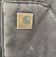 VTG Carhartt Vest 2XL Men's USA Union Brown Full Zip Quilt Lined Canvas V02 CHT