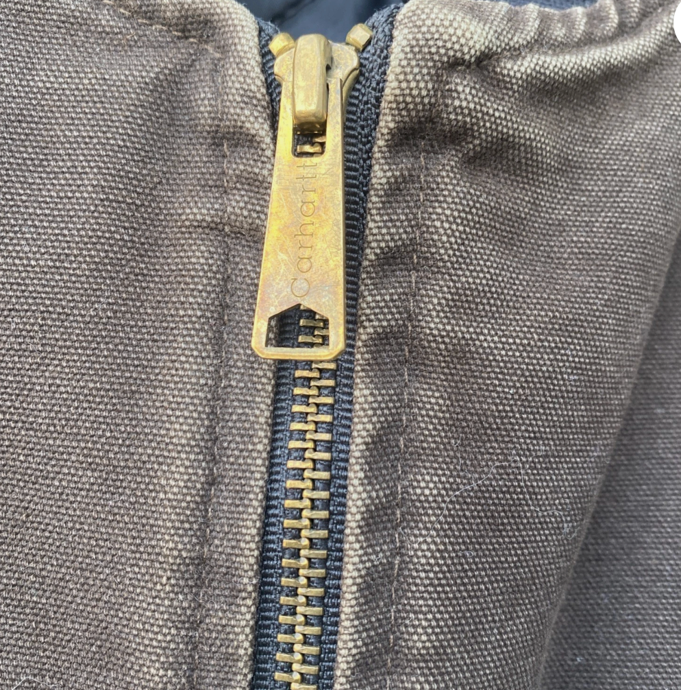 VTG Carhartt Vest 2XL Men's USA Union Brown Full Zip Quilt Lined Canvas V02 CHT